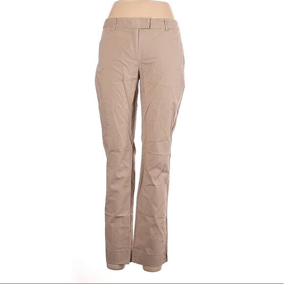 Laundry Shelli Segal Khaki Dress Pants 10 Slim Fit Tan Career Trousers Ankle - Picture 1 of 9